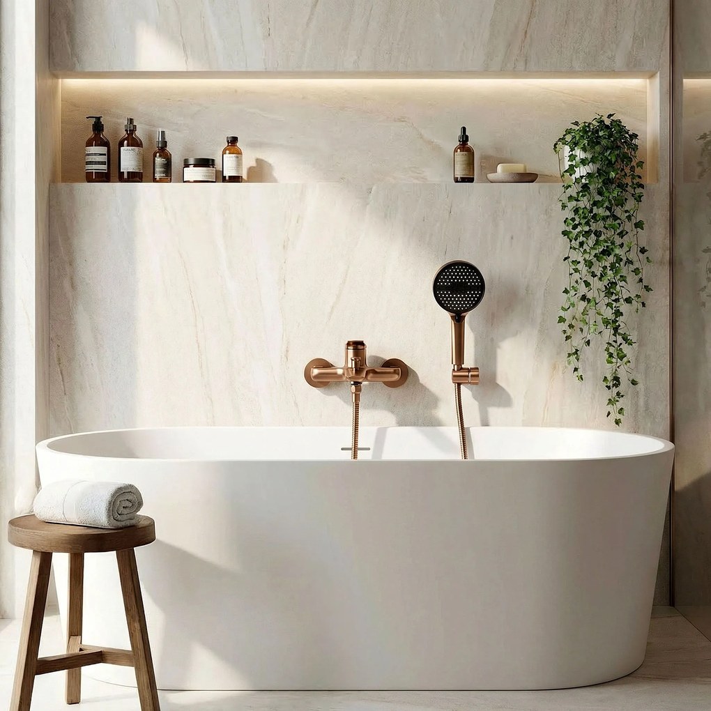 Смесител за вана PREMIUM REA Vision Brush Copper