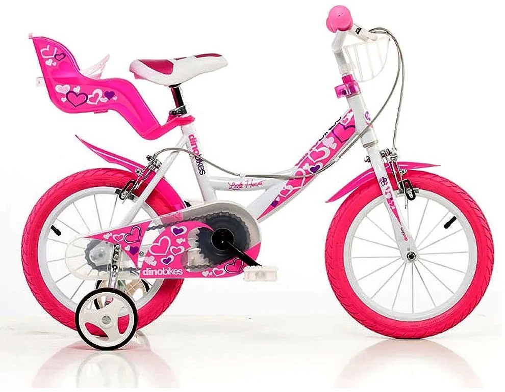 Детско колело Dino Bikes Little Heart 16 инча бяло