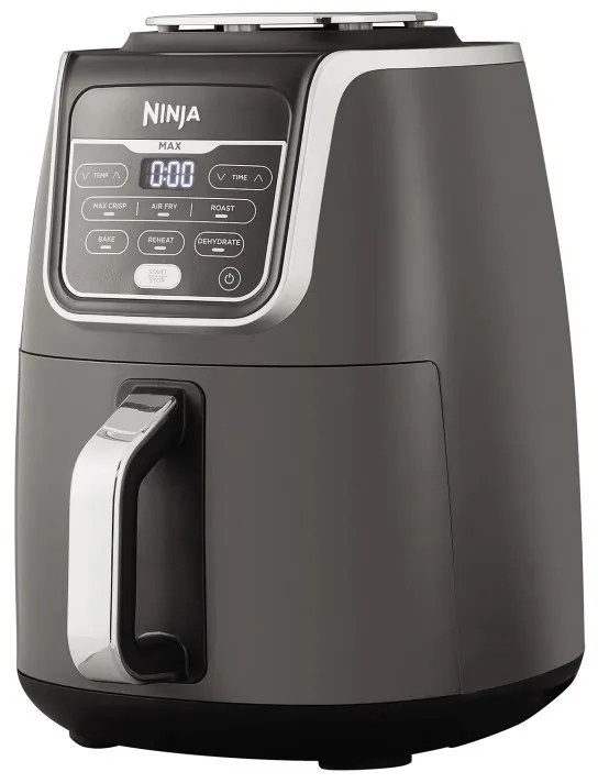 Фритюрник с горещ въздух Ninja AF160EU, 1750W, 5.2 л, 6 програми, Max Crisp, Сив