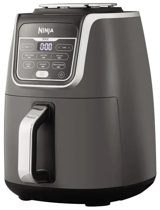 Фритюрник с горещ въздух Ninja AF160EU, 2470W, 5.2 л, 6 програми, Max Crisp, Сив