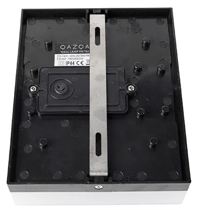 Външна стенна лампа черна IP44 с LED с датчик за здрач - Dualy