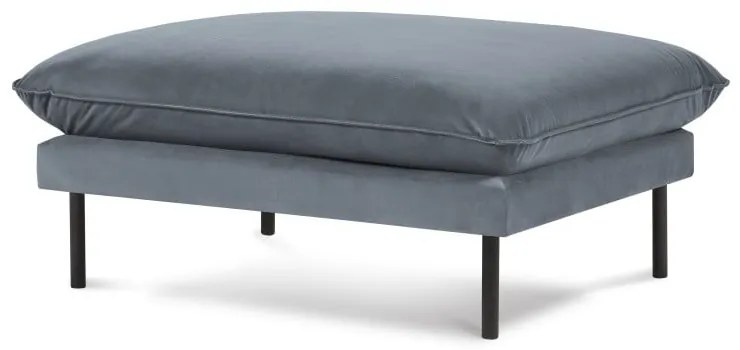 Отоман от сиво кадифе , 100 x 80 cm Vienna - Cosmopolitan Design