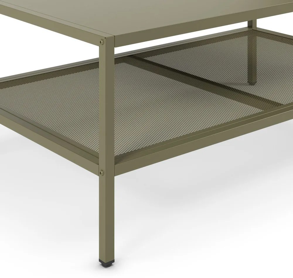 Зелена метална масичка за кафе 60x100 cm Fayna – Marckeric