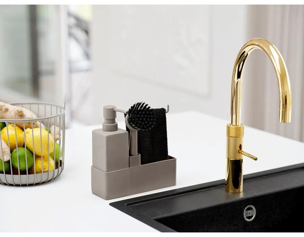 Светлокафява пластмасова/силиконова стойка за перилни препарати Singles – Zone