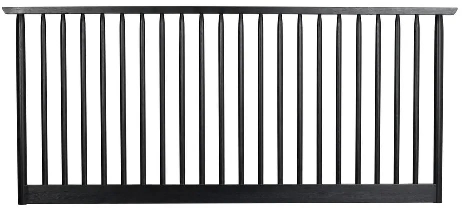 Черна дъбова табла за глава 194x84 cm Riggins - Rowico