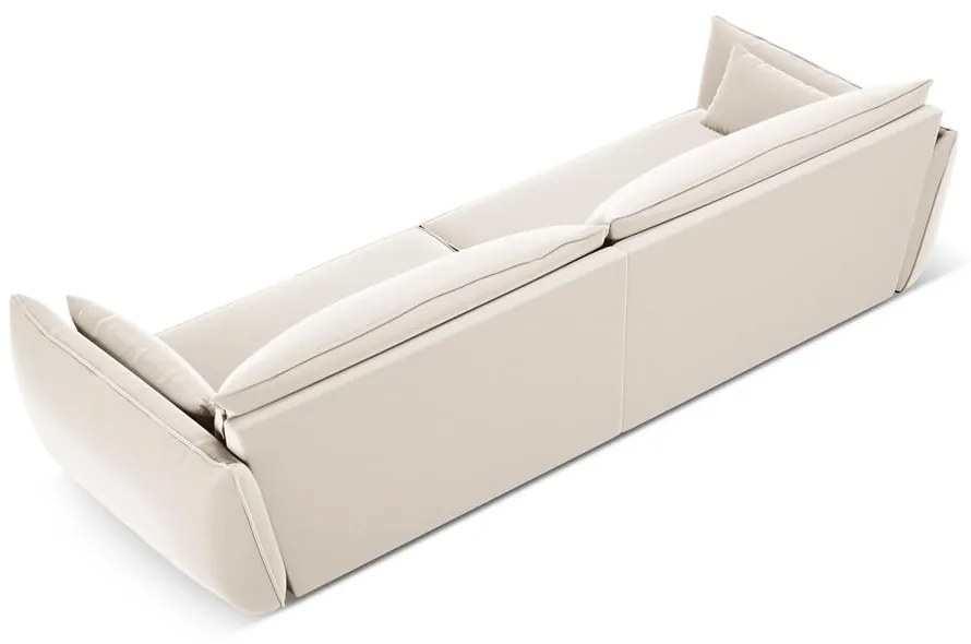 Бежов кадифен диван 248 cm Vanda – Mazzini Sofas