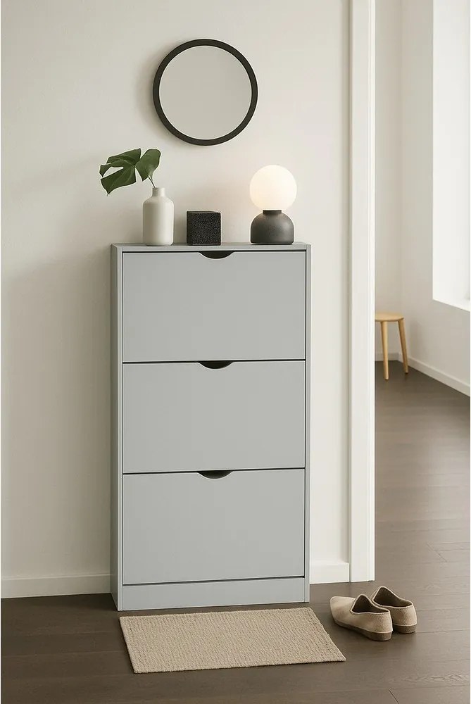 Сива накланяща се стойка за обувки 60x118x24 cm Stelo – Bonami Essentials