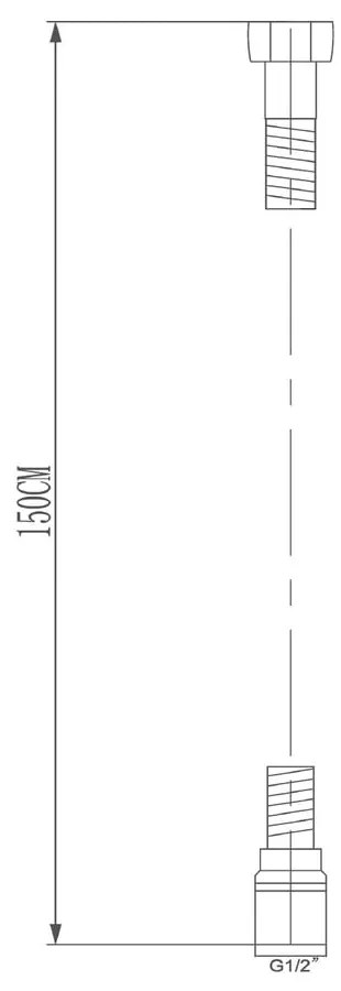 Пластмасов душ маркуч в златист цвят ø 1 cm Softflex – Sapho