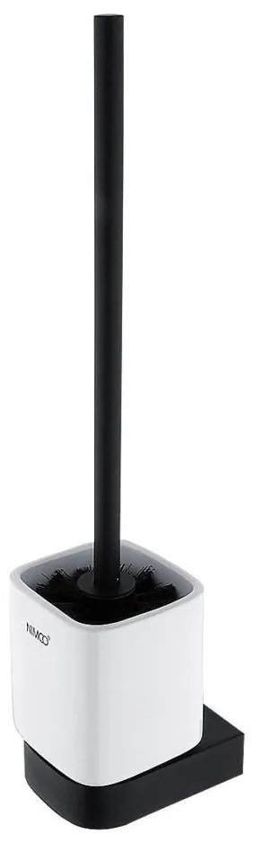 NIMCO NKC 30094KN-90 - Четка за тоалетна със стенен монтаж NIKAU бял/матов черен