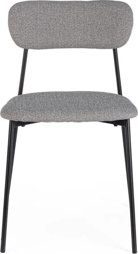 Сив тапициран трапезен стол Inka – Yes Everyday