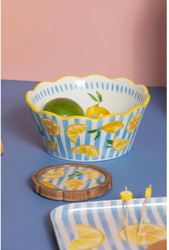 Жълта/светлосиня купа ø 16 cm Capri – Ladelle
