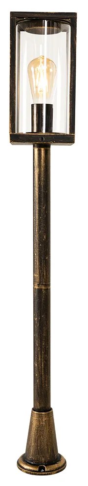 Винтидж подова лампа за външна употреба антично злато 100 см IP44 - Charlois