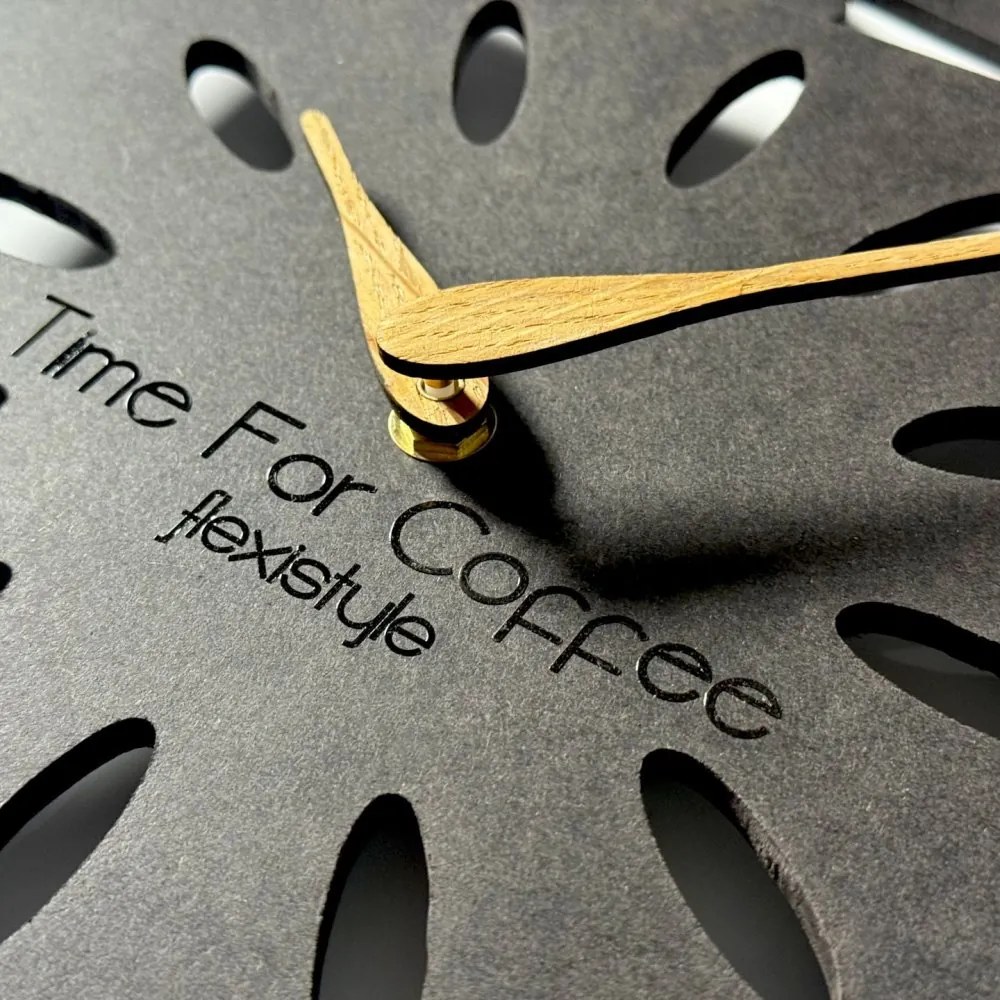 Стенен часовник във формата на чаша - модерен дизайн за кухнята 30 x 30 cm