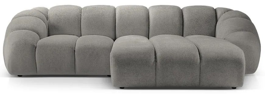 Светлосив ъглов диван (десен ъгъл) Diana – Micadoni