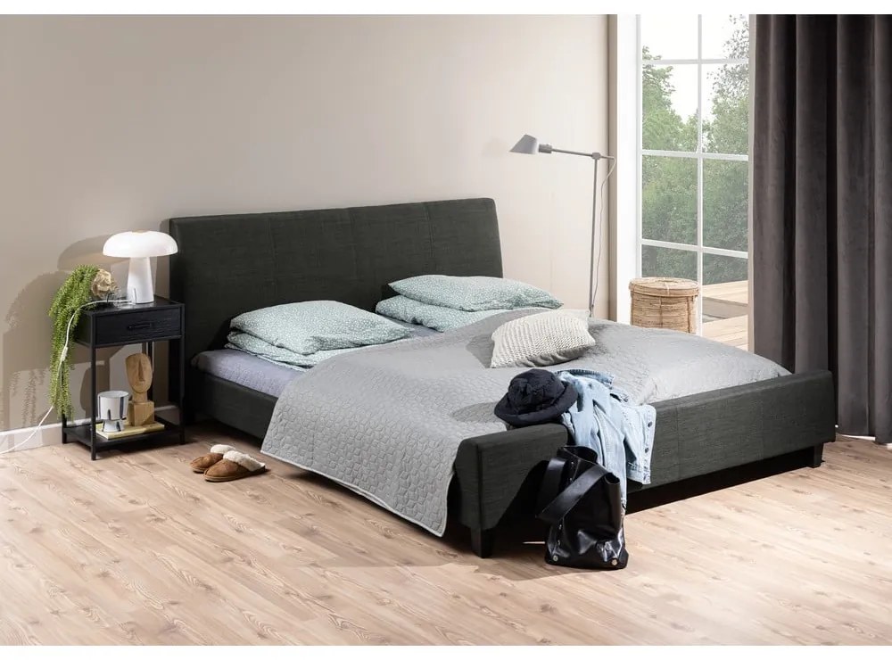 Черно нощно шкафче Seaford - Actona