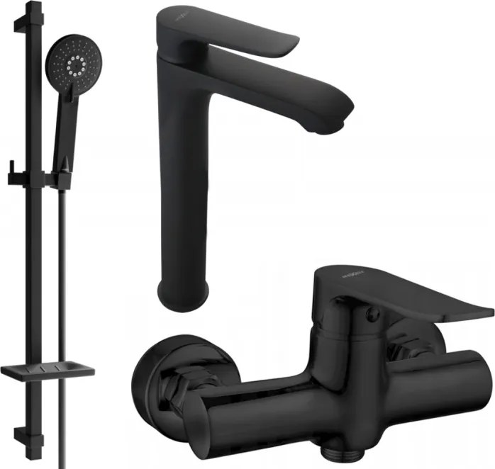 Mexen Pecos DQ40 комплект за душ, черен - 72714DQ40-70