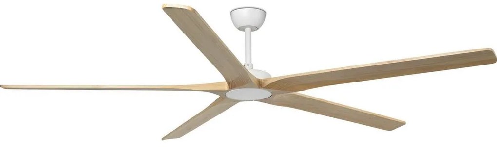 FARO 34191WT - Вентилатор за таван BIGWOOD XL бор/бял Ø 200 см WT + д.у.
