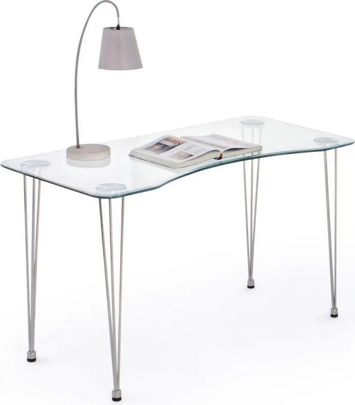 Работна маса със стъклен плот 60x120 cm Rondo – Bizzotto