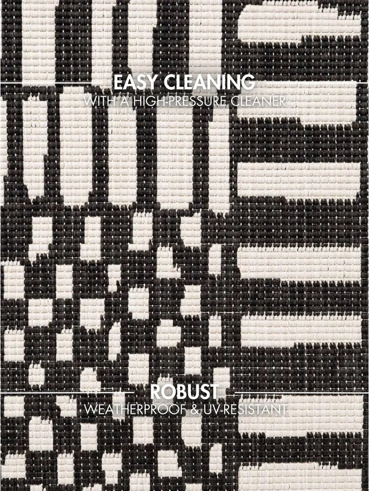 Черен/кремав килим за открито и закрито 120x170 cm Haringey Barkham – Ted Baker