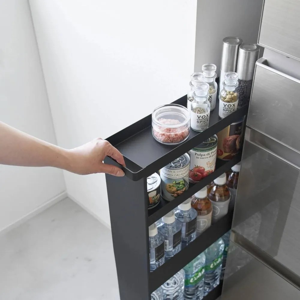 Матово черно стоманен рафт за баня 48x80,5 cm Tower – YAMAZAKI