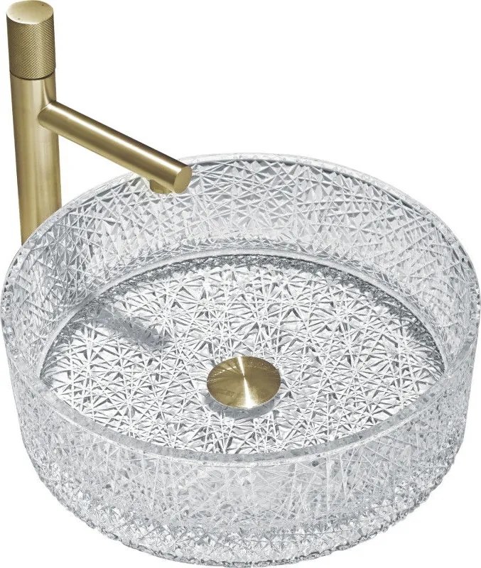 Mexen Dema стъклена мивка за плот 39 x 39 см, прозрачна - 24043900