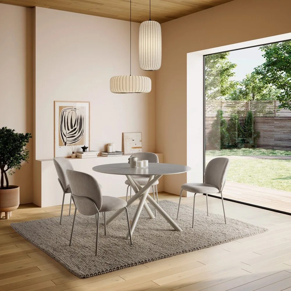 Кръгла трапезна маса с керамичен плот ø 119,5 cm Talia – Marckeric