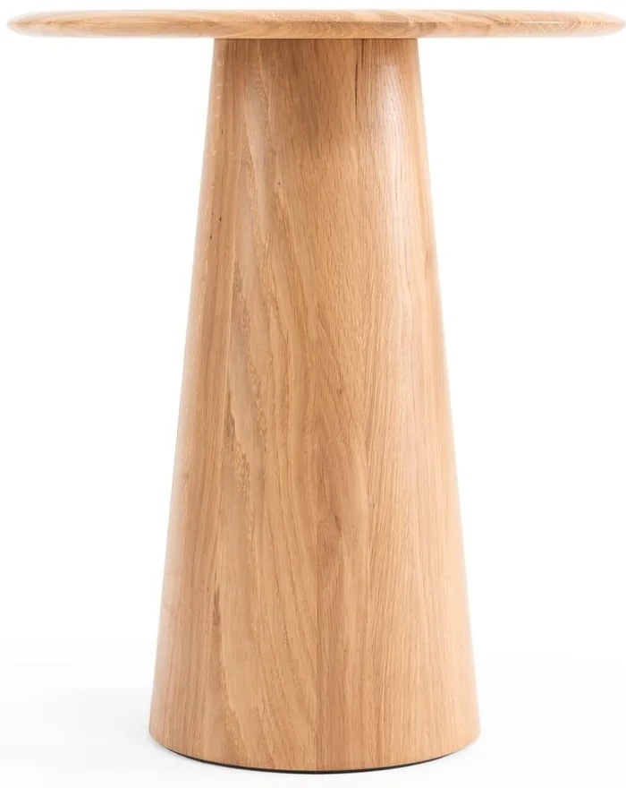 Кръгла странична масичка от масивен дъб ø 40 cm Mushroom – Gazzda