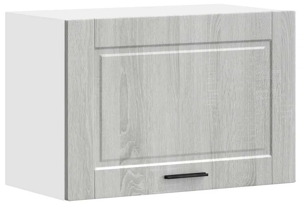 854083 vidaXL Кухненски стенен шкаф Porto, сив сонома, инженерно дърво