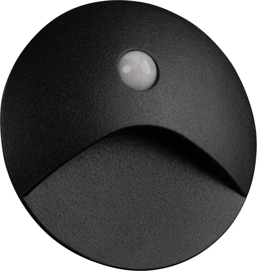 Kanlux 39136 - LED осветително тяло за стъпала със сензор EXIN 2,5W/230V 4000K IP65 черно кръгло