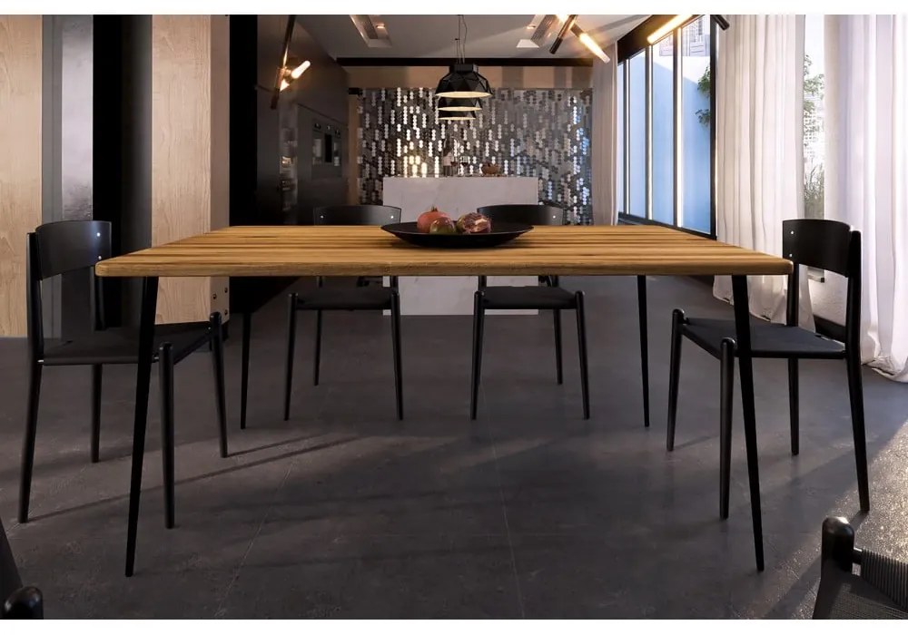 Дъбова маса за хранене 200x90 cm Kula - The Beds