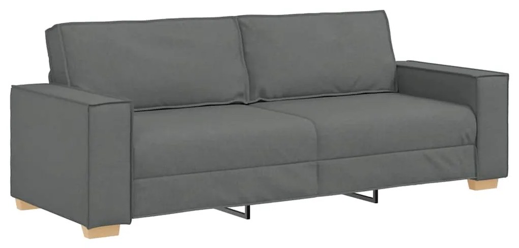 4104991 vidaXL 3-местен диван, тъмносив, 180 см, плат