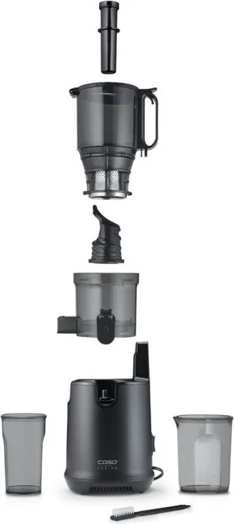 Бавна сокоизтисквачка Caso Juice Fit Pro, 250W, 1 л, 40 об/мин, Safety Stop, Тиха работа, Черен мат