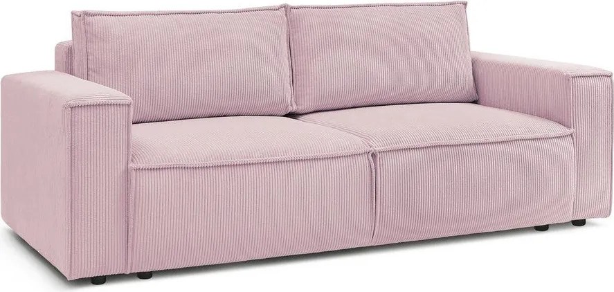 Светлорозов диван от велур 245 cm Nihad - Bobochic Paris