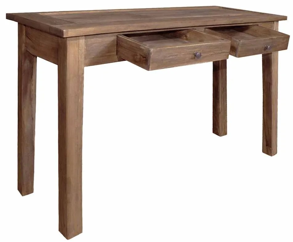 244494 vidaXL Конзолна маса, масивно махагоново дърво, 123x42x75 см