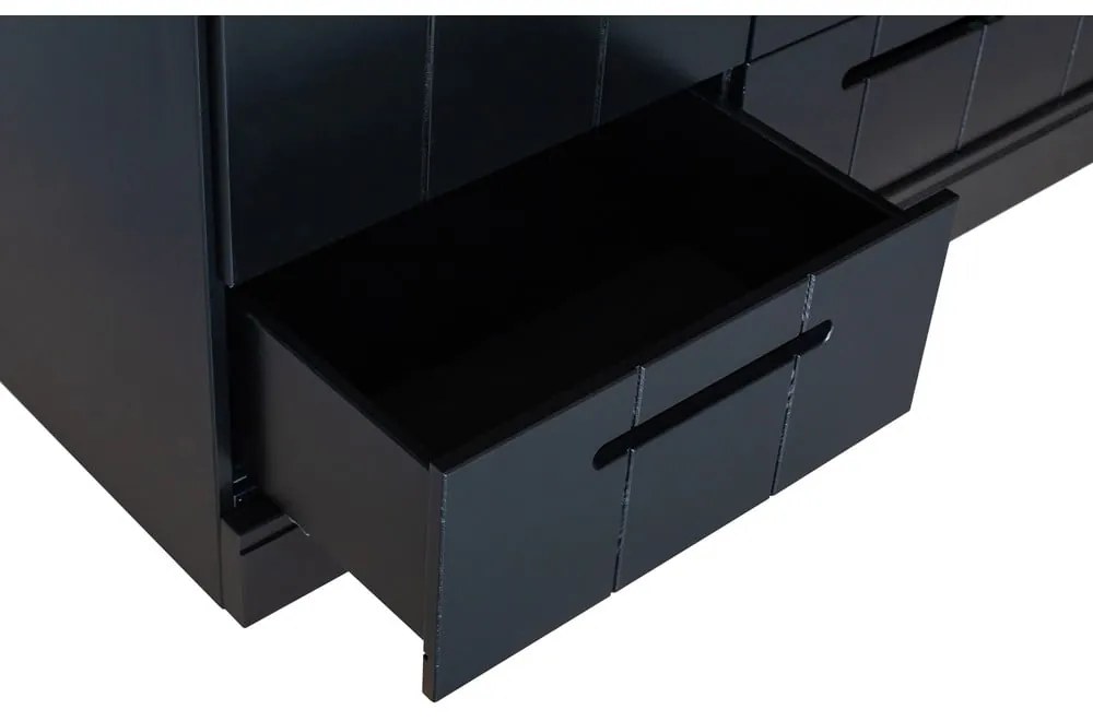 Гардероб от черен бор 140x195 cm Connect - WOOOD