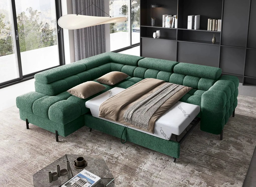 Ъглов диван Ferucce-Prasino-Left