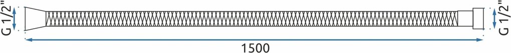 Душ маркуч Rea Chrome 150 cm
