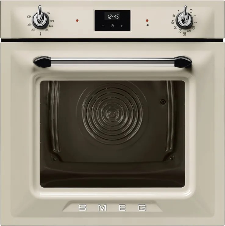 Фурна за вграждане Smeg SOP6900TP, 3000W, 68 л, Клас A, 9 функции и 5 нива на готвене, Самопочистване, Таймер, 30-280C, Крема