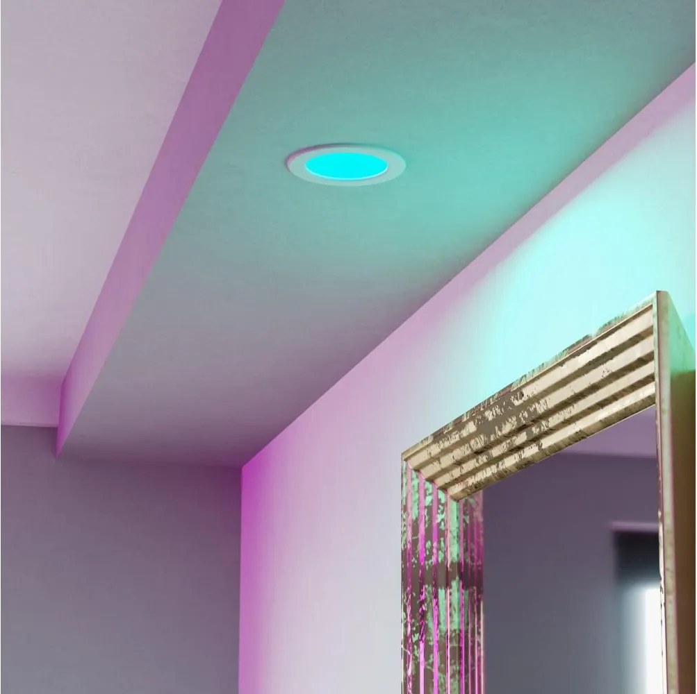 Eglo 901431-LED RGBW таванно вградено осветително тяло FUEVA-Z LED/5W/230V 12cm IP44 бяло