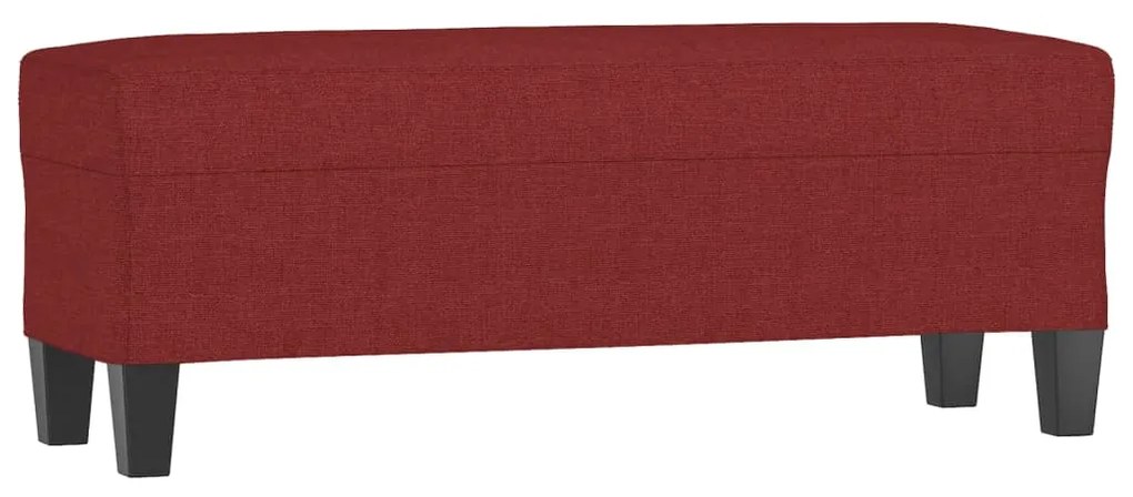 349457 vidaXL Пейка, виненочервен, 100x35x41 см, плат