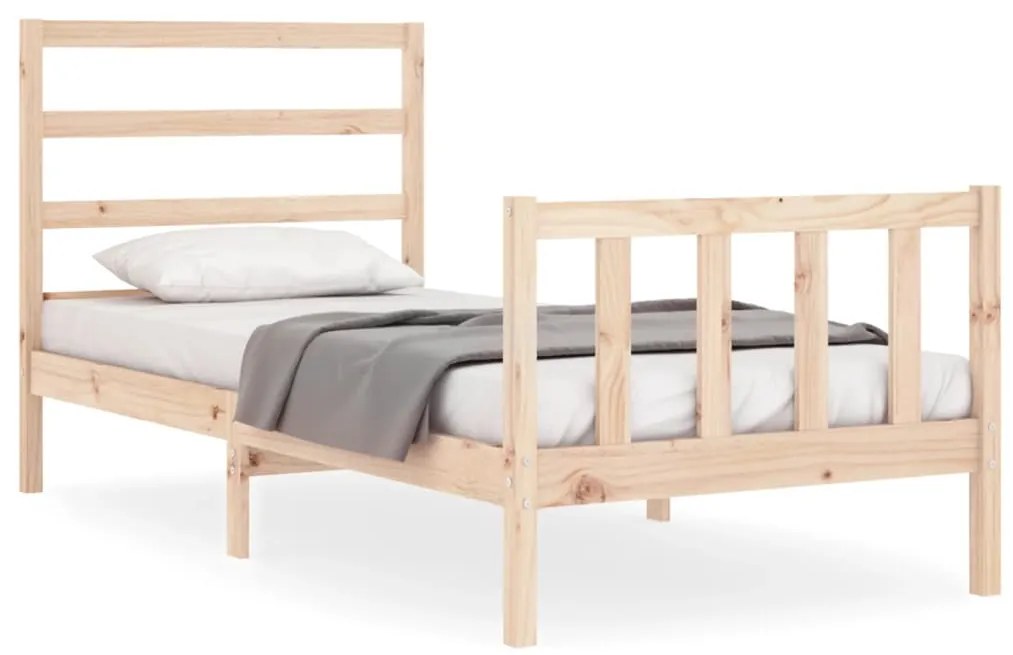 3191871 vidaXL Рамка за легло без матрак, 90x190 см, масивна чамова дървесина