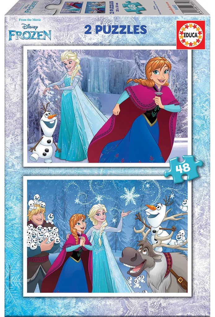 Комплект от 2 Пъзела   Frozen Believe         48 Части 28 x 20 cm