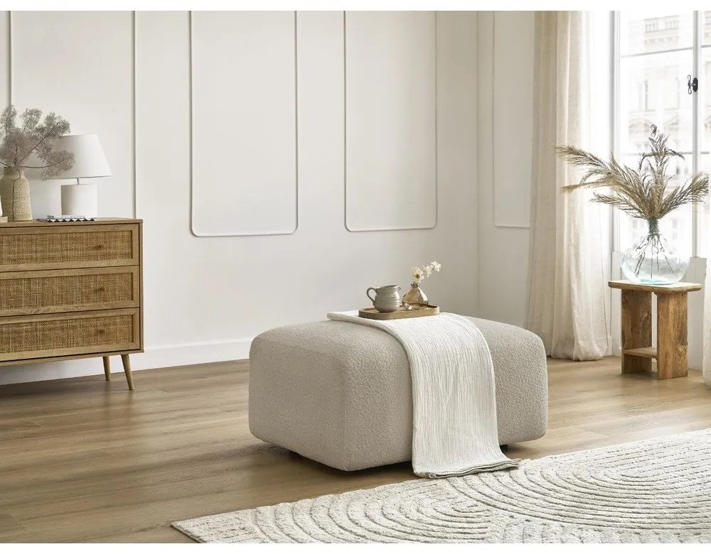 Бежова табуретка от букле Tina – Bobochic Paris