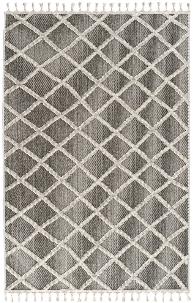Килим Bukle 1409, цвят Сив, 80 x 200 см