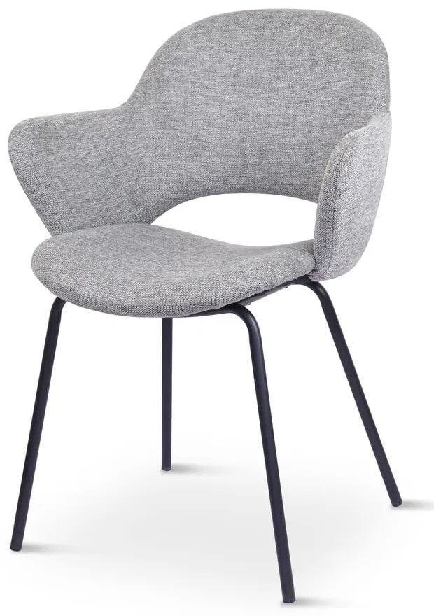 Светлосиви тапицирани трапезни столове в комплект 2 бр. Rowley – Unique Furniture