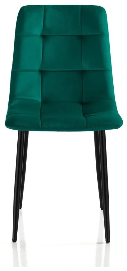 Зелени кадифени трапезни столове в комплект от 2 броя Faffy - Tomasucci