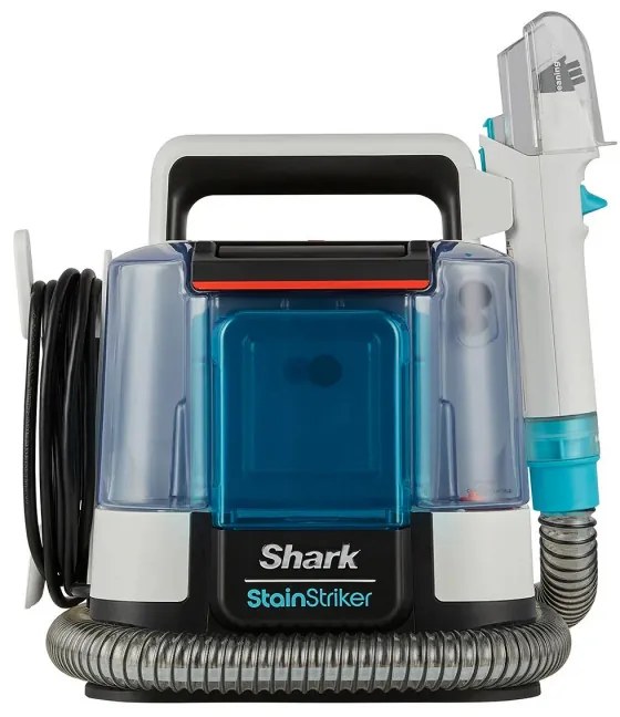 Прахосмукачка за петна Shark StainStriker PX200EUT, 450W, 0.72 л, Преносима, Гъвкав маркуч, 5 приставки, Бял
