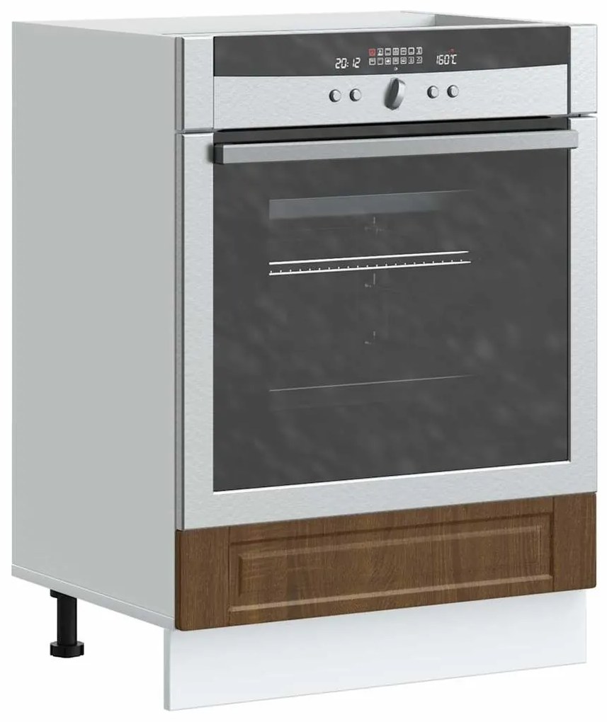 854004 vidaXL Шкаф за фурна, Porto, кафяв дъб, инженерно дърво