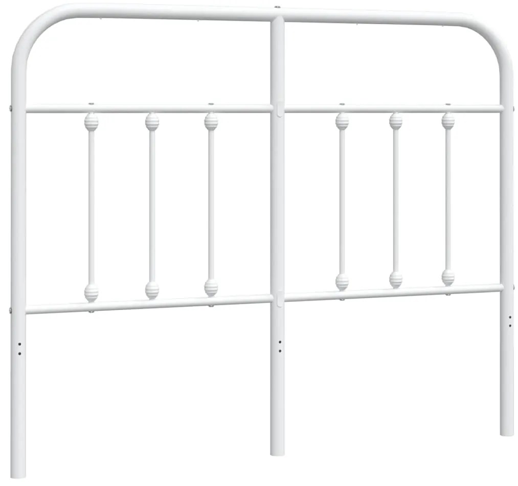 352658 vidaXL Метална табла за глава, бяла, 120 см