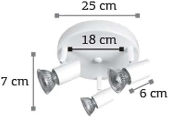 Спот за стена InLight 9077-3-Black